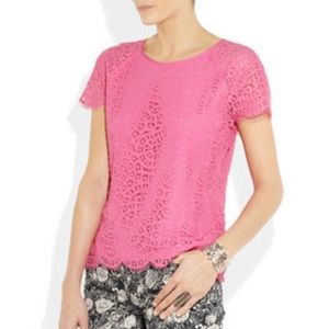 J Crew Pink Lace Top- Size 12